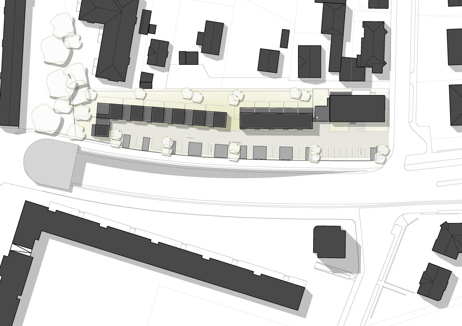 Q22 | Neubau 12 Stadthäuser mit Carports & Stellplätzen – 3+architekten